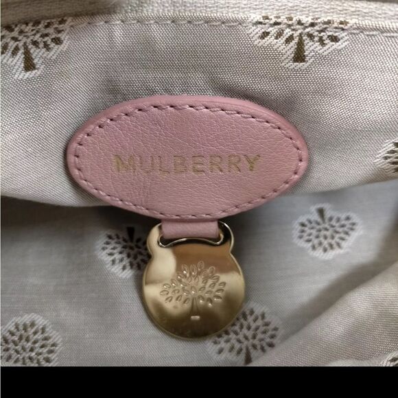Auth Mulberry Pale Pink Mini Alexis 2way Crossbody Top Handle Satchel Preloved - Picture 7 of 9